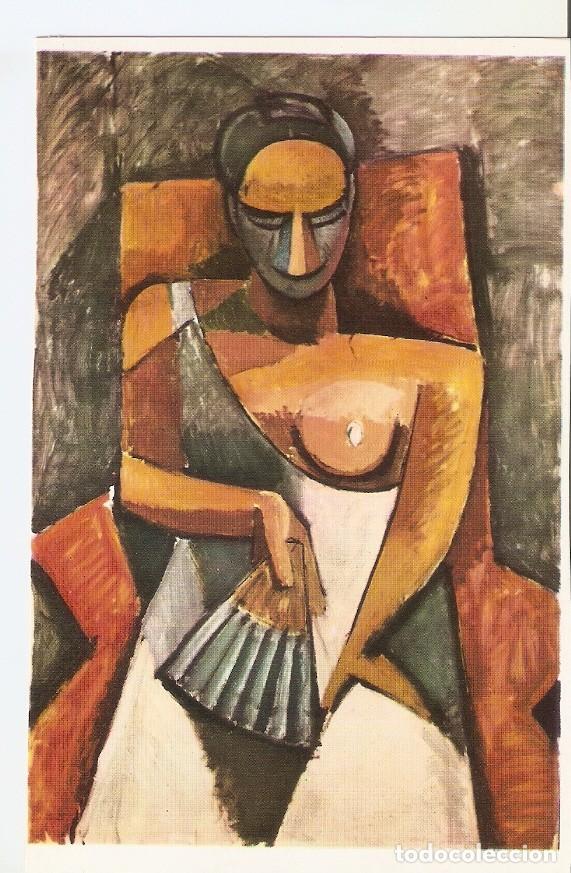 Postais: Postal 045649 : Picasso. Woman with a fan - Varios