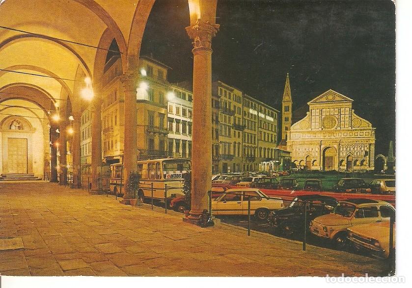 Postais: Postal 045733 : Firenze S. Maria Novella Square - Night - view - Varios