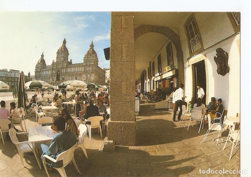Postais: Postal 045889 : La Coru&ntilde;a. Terrazas en la plaza de Maria Pita - Varios