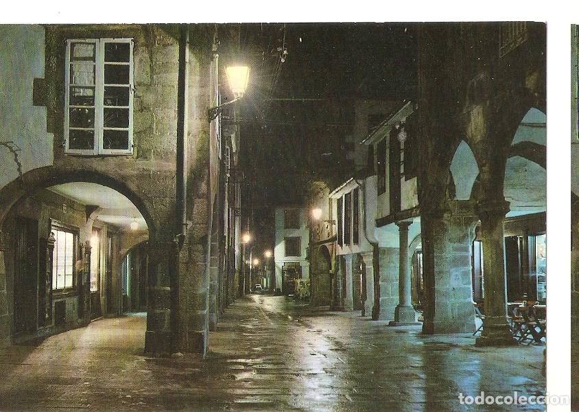 Postcards: Postal 046249 : Santiago de Compostela. Rua del villar. Nocturna - Varios