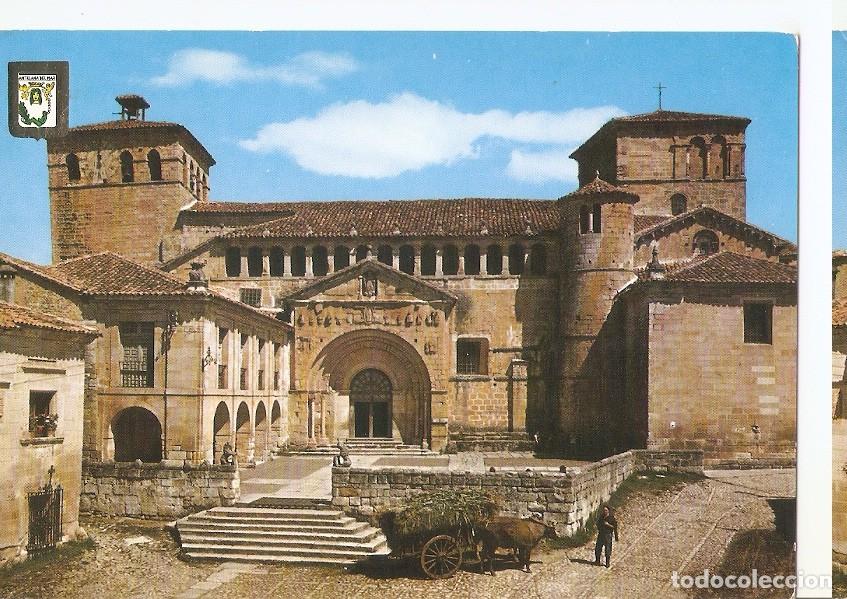 Postkarten: Postal 046414 : Santillana del Mar. Real Colegiata. Fachada (siglo XII) - Varios