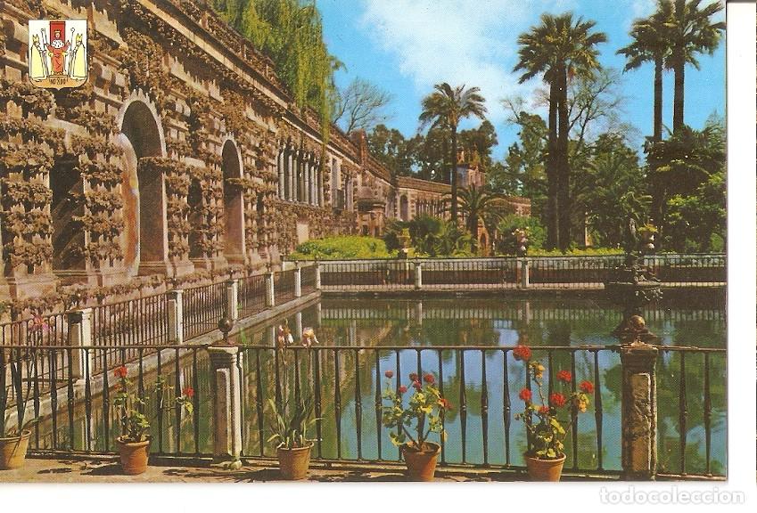Postales: Postal 046600 : Sevilla. Reales Alcazares. Jardines. Estanque del rey D. Pedro I - Varios