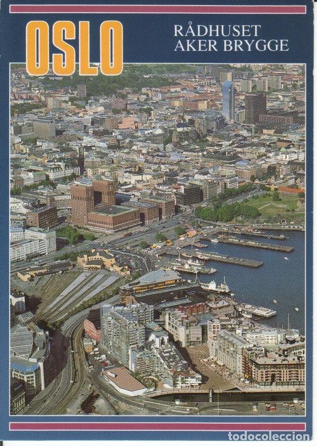Postcards: Postal-Postcard 17363: OSLO - Deler av sentrum sett fra fly Norway - Varios