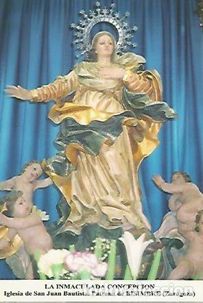 Postais: POSTAL 54147: La Inmaculada Concepcion. Bisimbre. Zaragoza - Varios