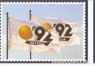 Postales: Postal 047724 : Serie A. banderas Expo92. exposicion Filatelica Rumbo al 92 - Sevilla - Varios