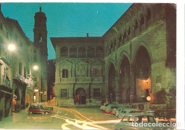 Postais: Postal 047086 : Alca&ntilde;iz. Nocturno. Palacio Municipal y Lonja - Varios