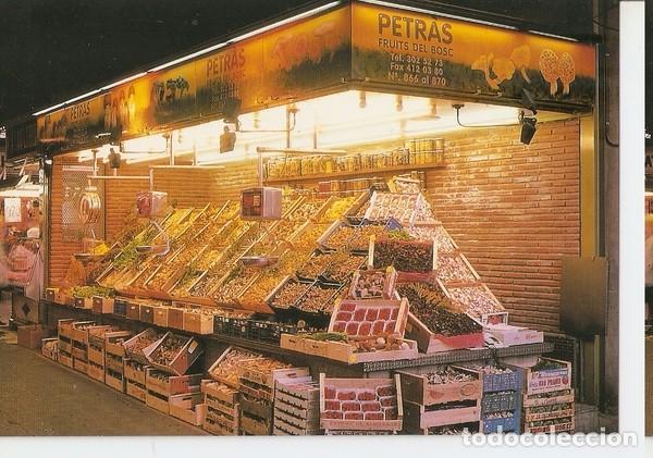 Cartes Postales: Postal 047115 : Mercat de la Boqueria - Barcelona. Fruits del bosc bolets cargols Ll. Petras - Vario