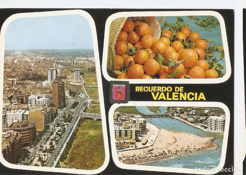 Postais: Postal 044833 : Valencia. Vista parcial aerea. Naranjas. El Perello - Varios