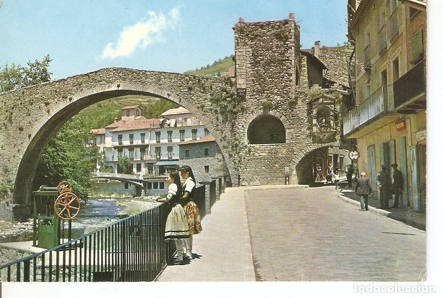 Postais: Postal 039172 : Camprodon (Gerona). Puente Romano y calle San Roque - Varios