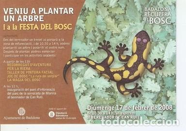 Postales: Postal 047728 : Veniu a plantar un arbre i a la Festa del Bosc. Badalona recupera el bosc. Berenador