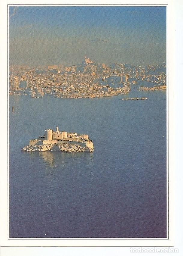 Postais: Postal 042982 : Marseille. Vue aerienne du Ch&acirc;teau dIf Dans le fond Notre-Dame de la Garde - Varios