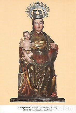 Postcards: POSTAL 54587: Virgen con el Ni&ntilde;o siglo XV. Segovia - Varios