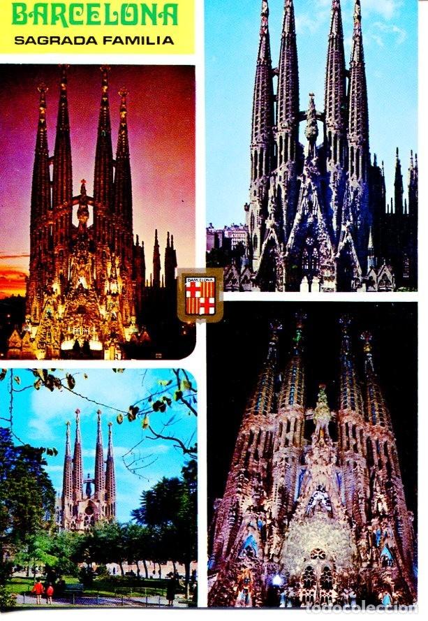 Cartes Postales: Postal 016580: BARCELONA - Sagrada Familia diferentes vistas - Varios