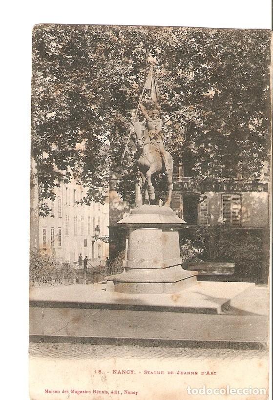 Postales: Postal 027284 : Nancy. Statue de Jeanne dArc. Maison des Magasins Reunis, edit., Nancy - Varios