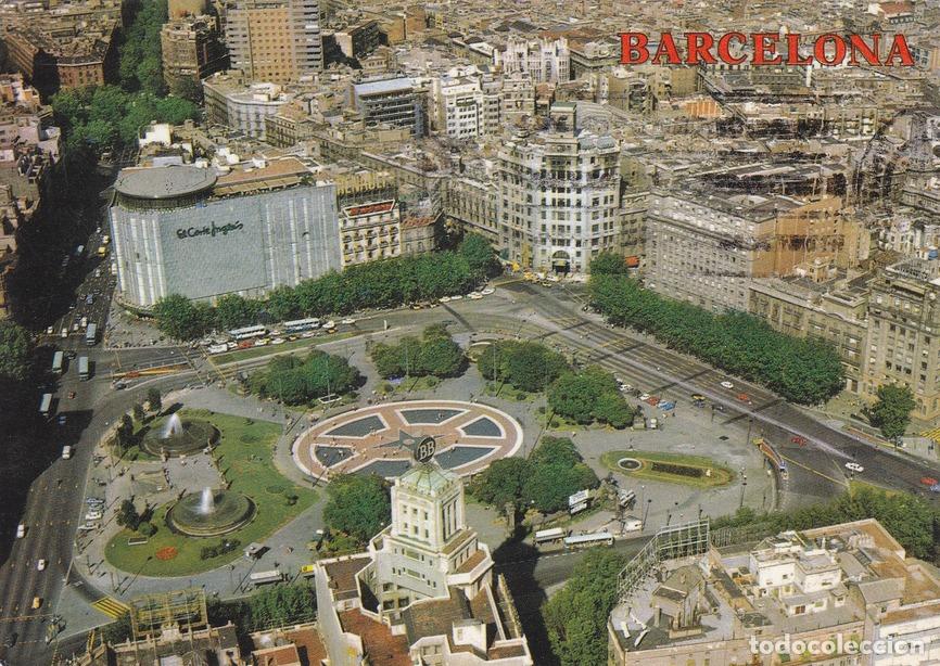 Postcards: Postal 60753: Vista aerea de plaza de Catalunya (Barcelona) - Varios