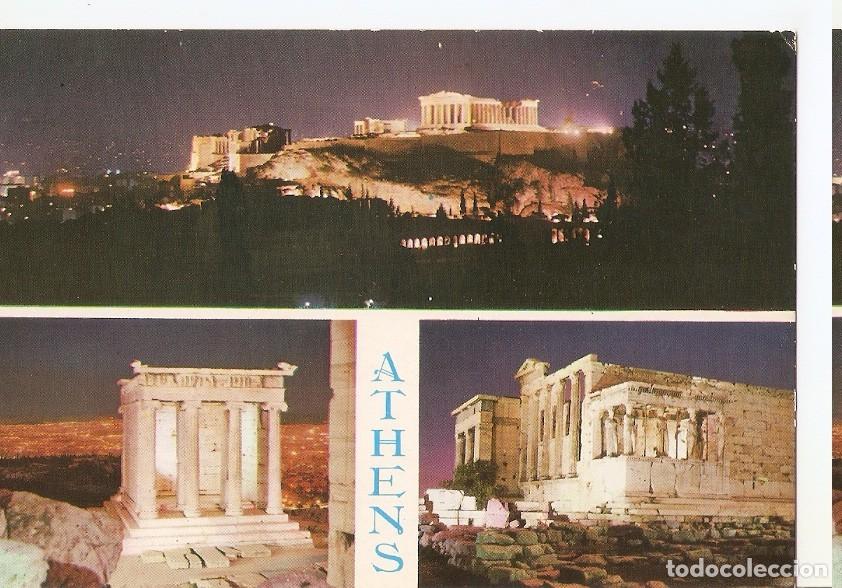 Postcards: Postal 046508 : Athens - Ancient monuments at night - Varios