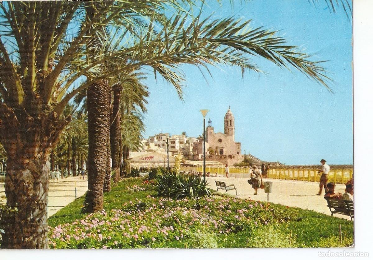 Postkarten: Postal 037755 : Sitges. Paseo y Jardines - Varios