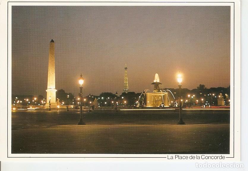 Postcards: Postal 043010 : Paris la nuit. Place de la Concorde illuminee - Varios