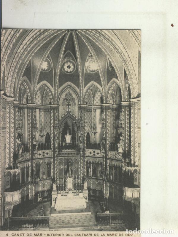 Cartoline: Postal 010441: Interior Santuari Mare de Deu en Canet de Mar, Barcelona - Varios