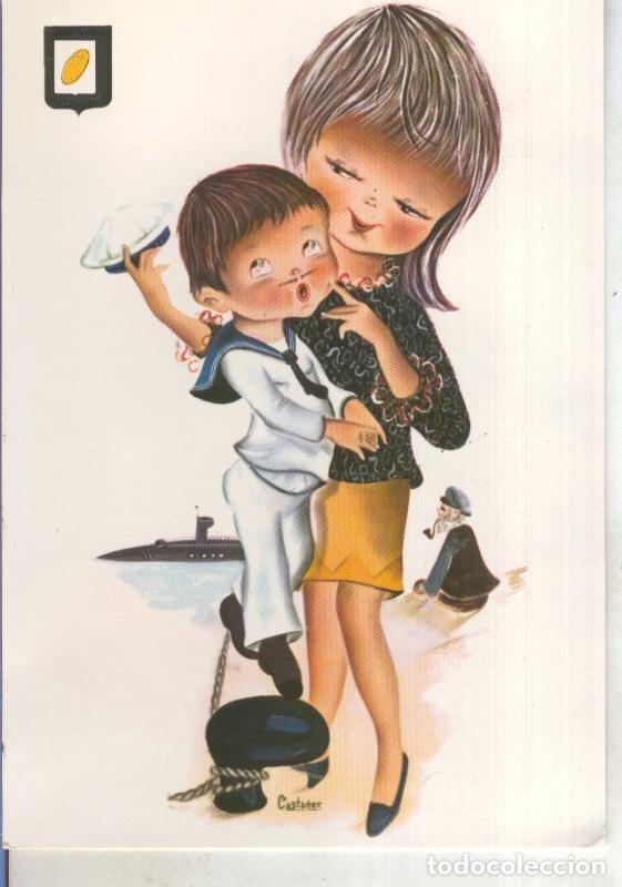 Postkarten: Postal 015257: Marino bajito con su novia, ilustracion de Casta&ntilde;er - Varios