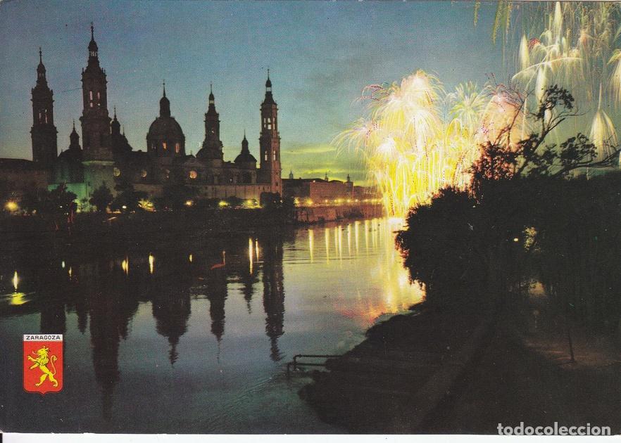 Postkarten: Postal 60781: Nocturno de basilica del Pilar y rio Ebro (Zaragoza) - Varios
