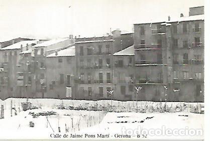 Postkarten: POSTAL 55021: Gerona. Nevada 1959-60. Calle de Jaume Pons - Varios