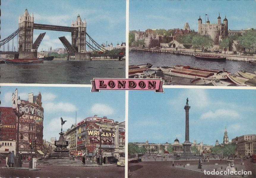 Cartoline: Postal 60785: Varias vistas (Londres) - Varios