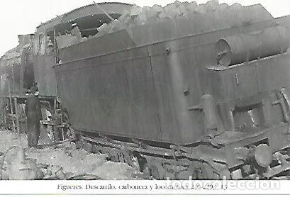 Postales: POSTAL 55288: Locomotora 240-2293 y carbonera. Figueres 1953 - Varios