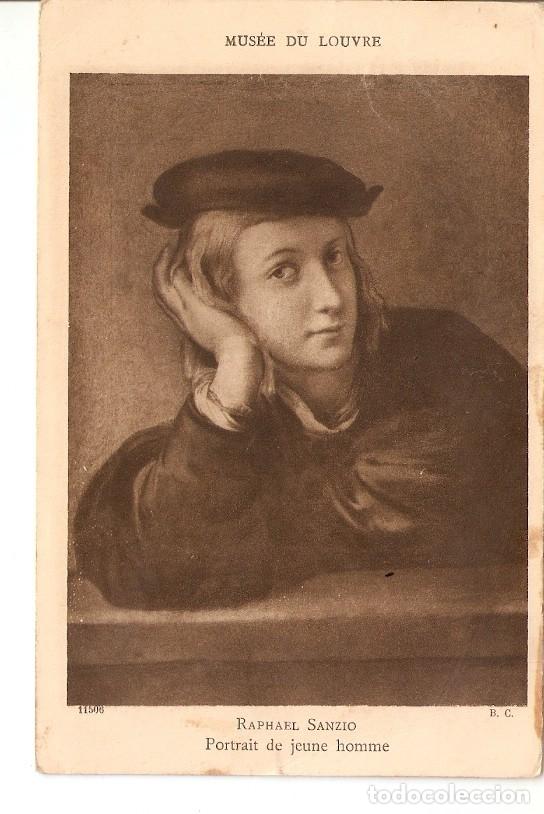 Postales: Postal 028356 : Musee du Louvre, Raphael Sanzio, Portrait de jeune homme, B.C. - Varios