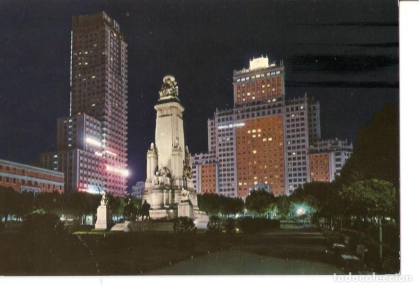 Postales: Postal 034171 : Madrid. Plaza de Espa&ntilde;a. Aspecto nocturno - Varios