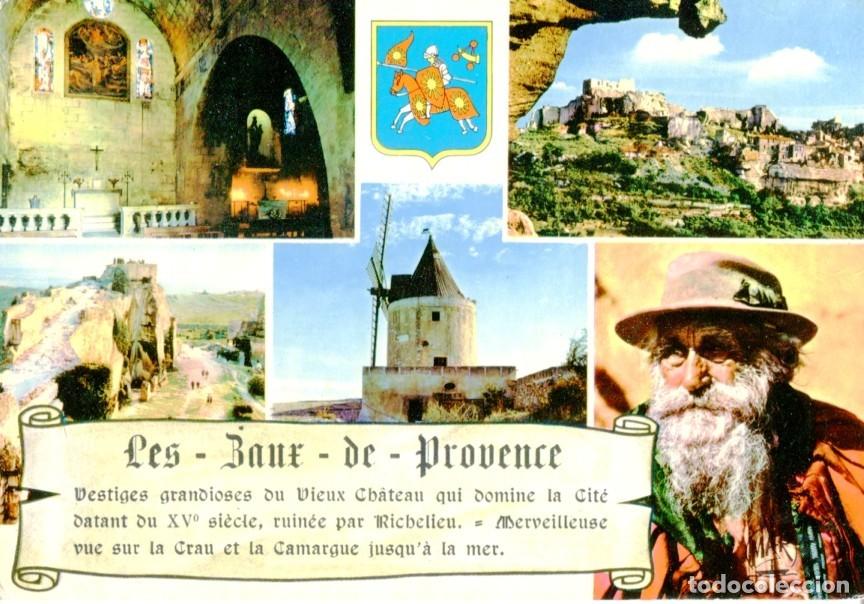 Postales: Postal 016719: PROVENCE Les Baux de - Vistas de la Iglesia de St. Vicent el Chateau Tour Sarrazine -