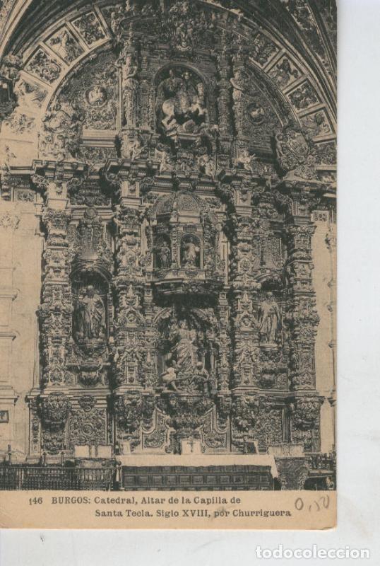 Postais: Postal B/N 0397 : Burgos, Altar capilla Santa Tecla en la catedral - Varios