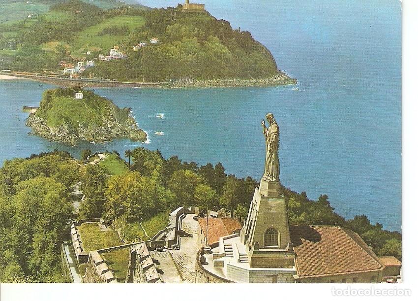 Postales: Postal 044781 : San Sebastian. Monumento al Sagrado Corazon y Monte Igueldo - Varios