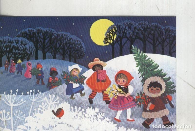 Cartes Postales: Postall 003113: Felicitacion navidad ilustrada por Annette - Varios