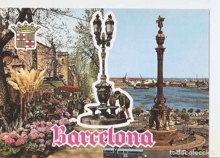 Cartoline: Postal 048326 : Barcelona. Ramblas. Monumento a Colon y Fuente de Canaletas - Varios