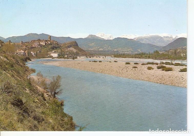 Cartes Postales: Postal 048467 : Ainsa. Pirineo Aragones. Vista general y rio Cinca - Varios