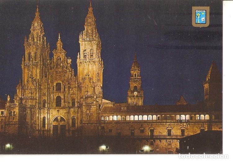 Postales: Postal 048496 : Santiago de Compostela. Catedral. Plaza del Obradoiro. Nocturna - Varios