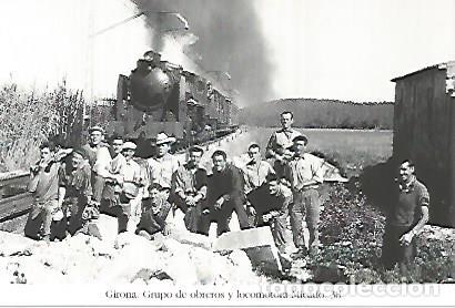 Postkarten: POSTAL 55199: Obreros de la empresa Miarnau SA. Renovacion viaria de Girona a Portbou. 1963 - Varios