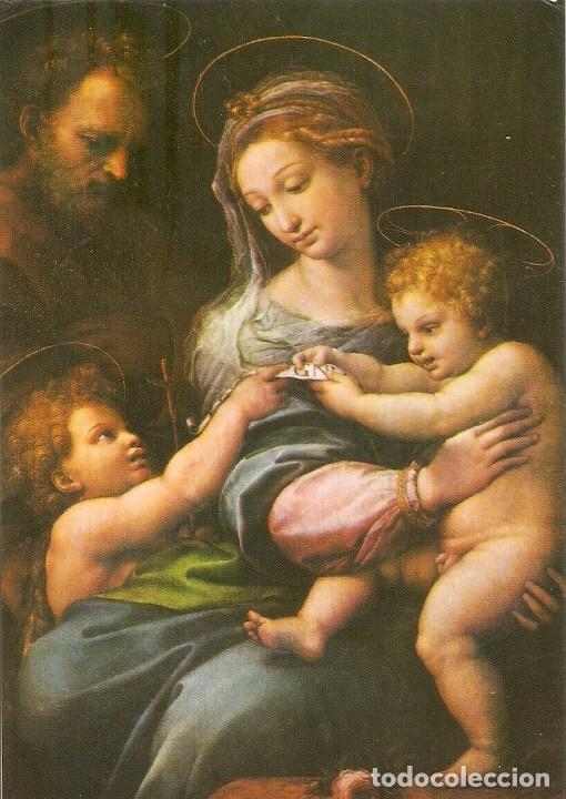 Cartes Postales: Postal 048733 : Rafael. Escuela italiana. La Virgen de la Rosa - Varios