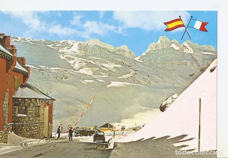 Postales: Postal 048805 : Alto Aragon - Huesca. Candanchu. Aduana del Somport. Al fondo Pistas del Tobazo detr