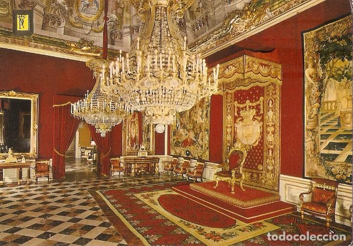 Postales: Postal 048960 : La Granja de San Ildefonso (Segovia). Salon del Trono - Varios