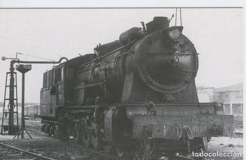 Postcards: Postal 012298: Locomotora de Vapor 240-2295 em deposito de Salamanca, a&ntilde;os setenta - Varios
