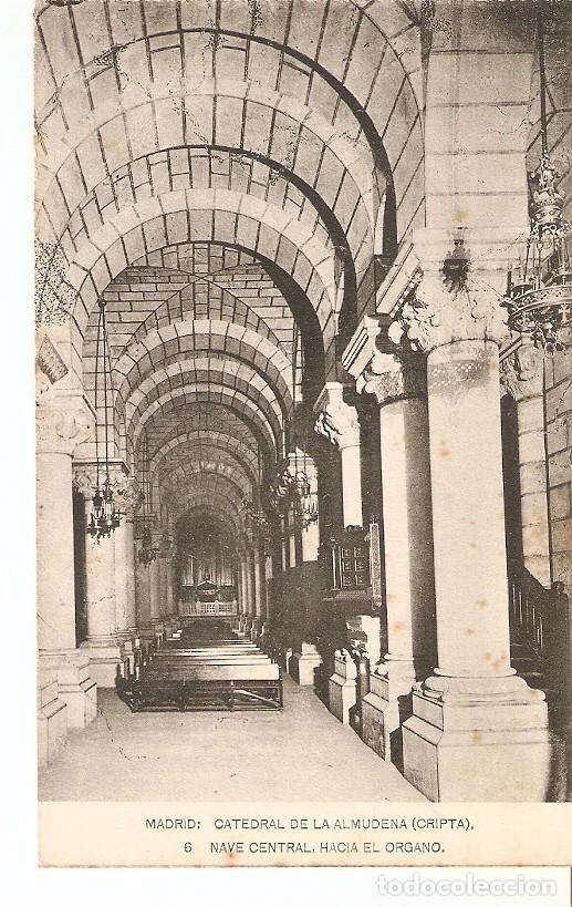 Postkarten: Postal 036551 : Madrid: Catedral de la Almudena (Cripta) Nave Central hacia el organo - Varios
