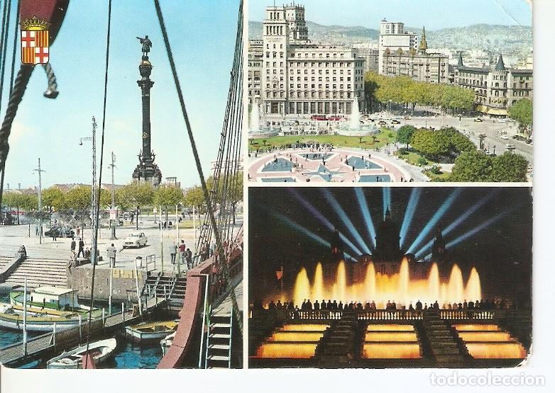 Postcards: Postal 049270 : Barcelona. Puerta de la Paz y Monumento - Varios