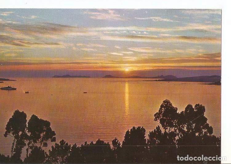 Postales: Postal 049356 : Vigo. Puesta de sol en la Ria - Varios
