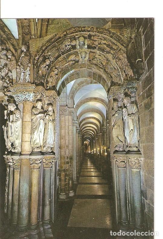 Postales: Postal 022057 : Catedral, Portico de la Gloria y Nave lateral derecha - Santiago de Compostela - Var