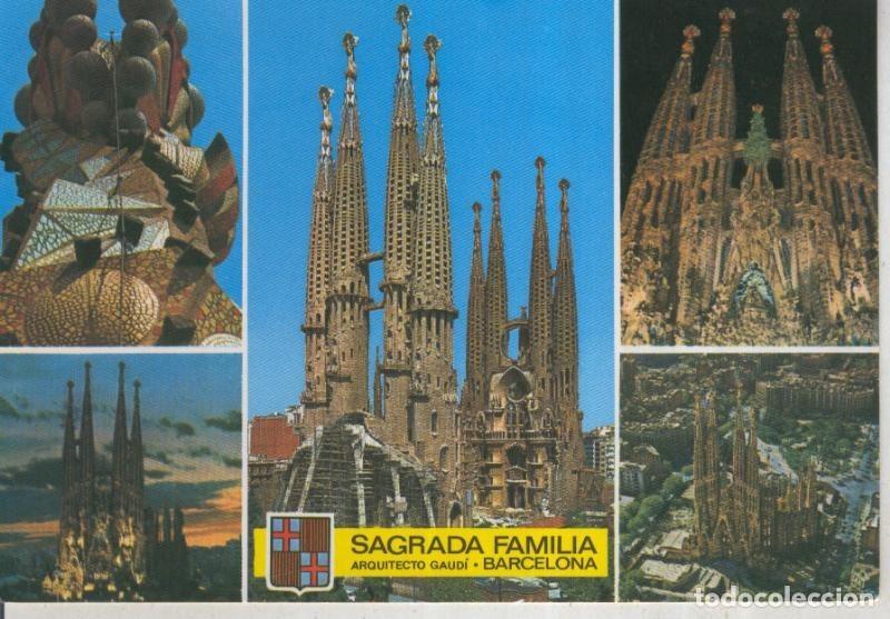 Postales: Postal 015926: Vistas varias de la Sagrada Familia en Barcelona - Varios