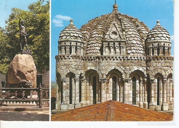 Postcards: Postal 049446 : Zamora. Monumento a Viriato y cupula de la Catedral - Varios
