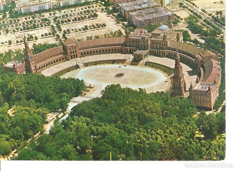 Postkarten: Postal 049519 : Sevilla. Vista aerea Plaza de Espa&ntilde;a - Varios