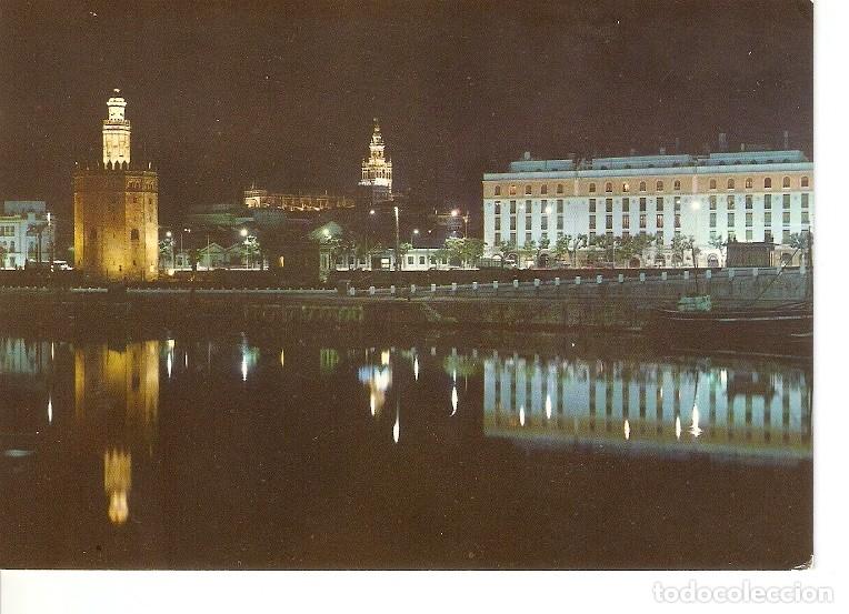 Cartoline: Postal 050149 : Sevilla. Vista parcial y rio Guadalquivir. Nocturna - Varios